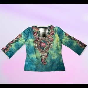 Designer Michal Negrin Mesh Cardigan Top